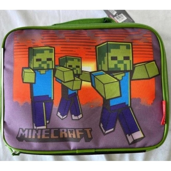 Thermos Kids Insulated Reusable Single Compartment Lunch Bag, Minecraft - Picture 4 of 6